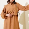 Dress with Bolero and Elastic Waist wholesale dress view 2 - Hicabistan Turkey factory