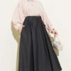 Belted Pocket Detail Denim Skirt Black wholesale skirt view 2 - Hicabistan Turkey factory