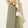 Elastic Waist Pocket Tencel Skirt wholesale skirt view 3 - Hicabistan Turkey factory