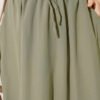 Elastic Waist Pocket Tencel Skirt wholesale skirt view 4 - Hicabistan Turkey factory