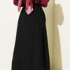 Elastic Waist Pocket Tencel Skirt Black wholesale skirt view 3 - Hicabistan Turkey factory