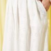 Flower Embroidered Skirt with Elastic Waistband Ecru en gros skirt view 4 - Hicabistan usine Turquie