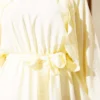 Belted Ruffled Dress Yellow Großhandel dress view 4 - Hicabistan Türkei Fabrik