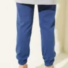 Elastic Waist Drawstring Jogger Pants Navy Blue wholesale pants view 3 - Hicabistan Turkey factory