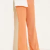 Drawstring Waist Palazzo Pants Orange