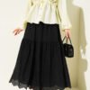 Pearl-Embellished Skirt Black بالجملة skirt - Hicabistan مصنع تركيا