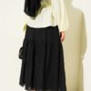 Pearl-Embellished Skirt Black all'ingrosso skirt view 3 - Hicabistan fabbrica Turchia