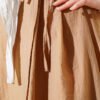 Elastic Waist Drawstring Skirt Camel en gros skirt view 4 - Hicabistan usine Turquie