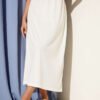 Waist Elastic Skirt Cream