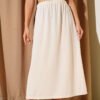 Waist Elastic Skirt Powder Pink groothandel skirt - Hicabistan Turkije fabriek