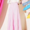 Elastic Waist A-Line Skirt Pink wholesale skirt view 3 - Hicabistan Turkey factory