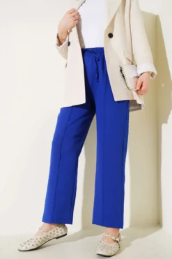 Elastic Waist Wide Leg Pants