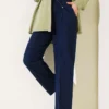 High Waist Denim Pants Navy Blue