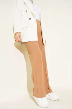 Belted Drawstring Pants Camel