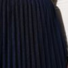 Elastic Waist Pleated Ruffled Tulle Skirt Navy Blue wholesale skirt view 4 - Hicabistan Turkey factory
