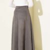 Belted Suede Skirt wholesale skirt view 3 - Hicabistan Turkey factory