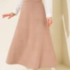 Belted Suede Skirt en gros skirt - Hicabistan usine Turquie