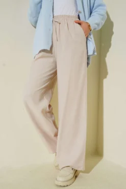 Alternative view of Belted Tencel Pants Beige