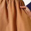 Elastic Waist Terikoton Skirt Camel بالجملة skirt view 4 - Hicabistan مصنع تركيا