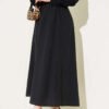 Elastic Waist Terikoton Skirt Black en gros skirt - Hicabistan usine Turquie