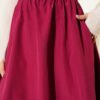 Elastic Waist Terikoton Skirt en gros skirt view 4 - Hicabistan usine Turquie