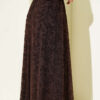 Elastic Waist Tulle Floral Skirt Brown wholesale skirt view 3 - Hicabistan Turkey factory