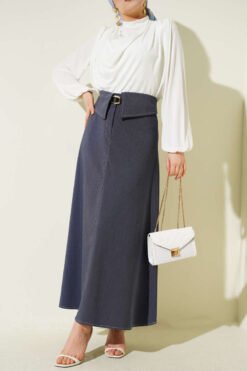 Belted Skirt Blue