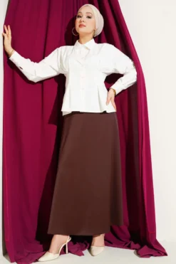 Vue alternative de Short Shirt with Belt Detail Ecru