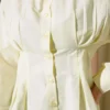 Short Shirt with Belt Detail Yellow بالجملة shirt view 4 - Hicabistan مصنع تركيا