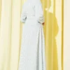 Button-Up Striped Dress with Belt Baby Blue all'ingrosso dress view 3 - Hicabistan fabbrica Turchia