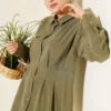 Belted Modal Shirt Khaki