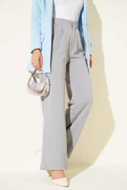 Pleated Pocket Trousers Grey