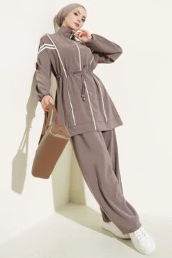 Belted Modal Two-Piece Set Mink