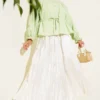 Belted Pleated Short Shirt all'ingrosso shirt view 2 - Hicabistan fabbrica Turchia