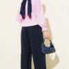 Belted Ankle-Elastic Short Shirt Pink wholesale shirt view 3 - Hicabistan Turkey factory