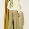 Belted Ankle-Elastic Short Shirt Yellow - Afbeelding 3