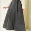 Elastic Waist Pocket Denim Skirt en gros skirt - Hicabistan usine Turquie