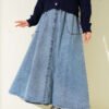 Elastic Waist Pocket Denim Skirt en gros skirt - Hicabistan usine Turquie