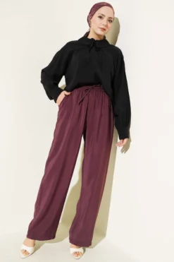 Alternative view of Elastic Waist Pocket Modal Trousers