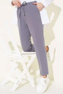 Elastic Waist Slim Fit Trousers