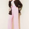 Elastic Waist Wide Leg Muslin Pants Pink all'ingrosso pants view 2 - Hicabistan fabbrica Turchia