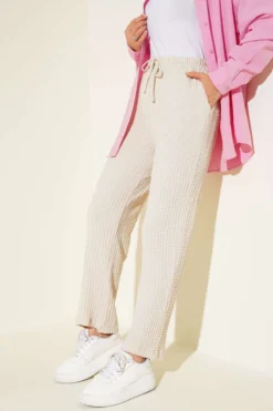 Alternative view of Waist Elastic Gingham Pants Stone