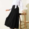 Elastic Waist Flared Basic Skirt Black - Afbeelding 2
