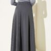 Elastic Waist Flared Midi Skirt wholesale skirt view 3 - Hicabistan Turkey factory