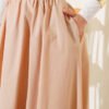 Elastic Waist Flared Skirt Camel بالجملة skirt view 4 - Hicabistan مصنع تركيا