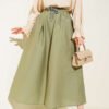Elastic Waist Flared Parachute Skirt wholesale skirt - Hicabistan Turkey factory