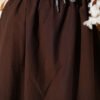 Elastic Waist Flared Parachute Skirt Brown al por mayor skirt view 4 - Hicabistan fábrica Turquía