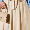 Elastic Waistband Belted Flared Skirt Beige al por mayor skirt view 4 - Hicabistan fábrica Turquía