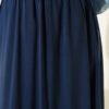 Elastic Waist Modal Flared Skirt Indigo بالجملة skirt view 4 - Hicabistan مصنع تركيا