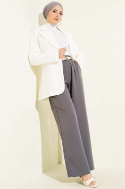 Alternatieve weergave van Elastic Waist Pleated Front Pants